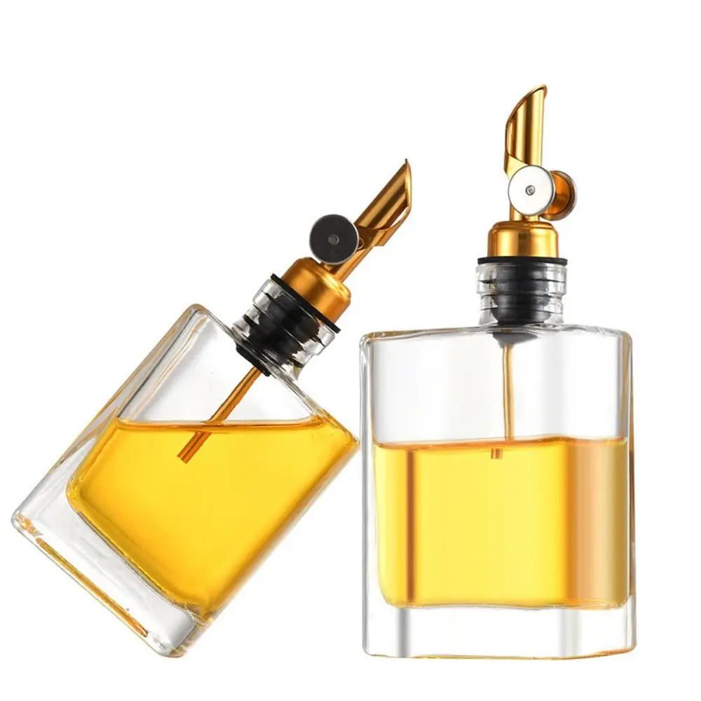 Elegant Glass Olive Oil & Vinegar Dispenser – Stainless Steel Pourer | 200ml & 280ml Sizes