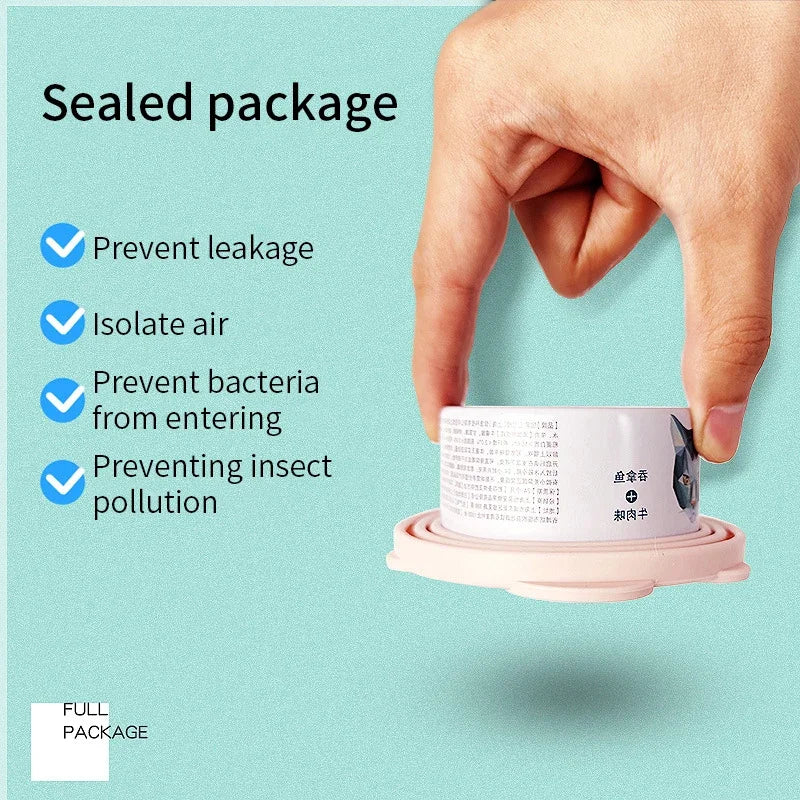 2-in-1 Silicone Pet Food Cover & Spoon Set – Keeps Pet Food Fresh, Mess-Free, and Easy to Serve
