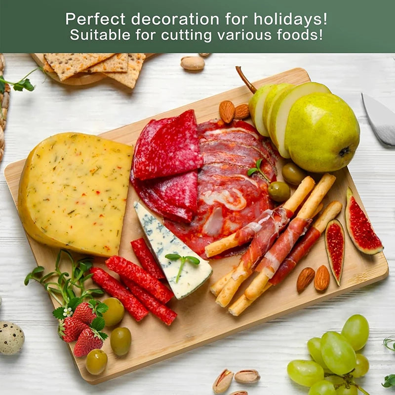 Premium Bamboo Cutting Board Set – Thick, Durable & Eco-Friendly Chopping Boards for Meat, Vegetables & Fruit