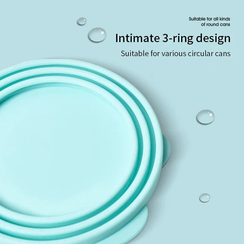 2-in-1 Silicone Pet Food Cover & Spoon Set – Keeps Pet Food Fresh, Mess-Free, and Easy to Serve