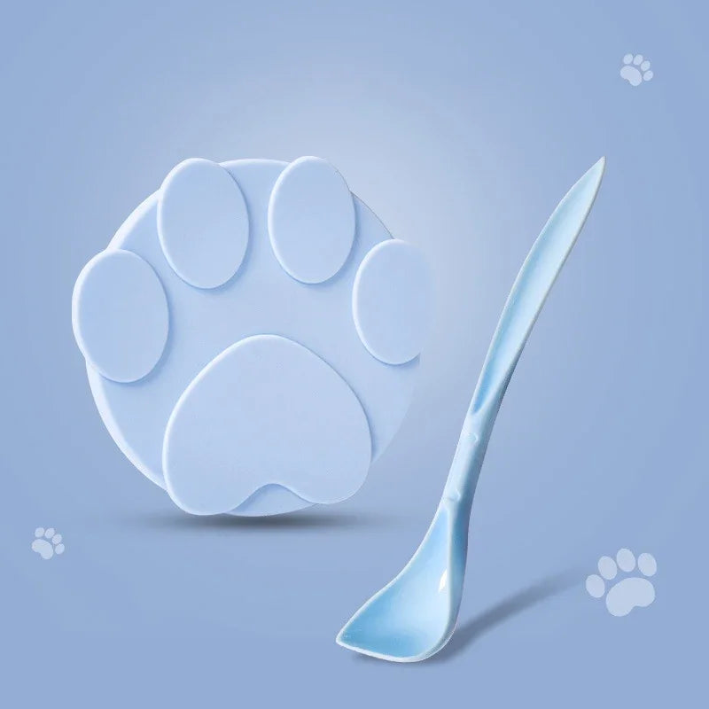 2-in-1 Silicone Pet Food Cover & Spoon Set – Keeps Pet Food Fresh, Mess-Free, and Easy to Serve