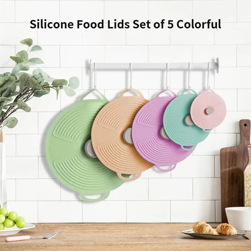 Universal Silicone Sealing Lids – Reusable, Self-Sealing, Heat-Resistant Covers for Pots, Pans & Bowls