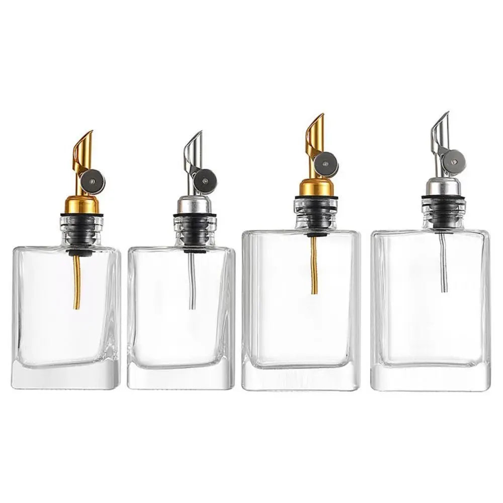 Elegant Glass Olive Oil & Vinegar Dispenser – Stainless Steel Pourer | 200ml & 280ml Sizes